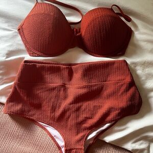 PINK Victoria's Secret Brick Textured Bikini